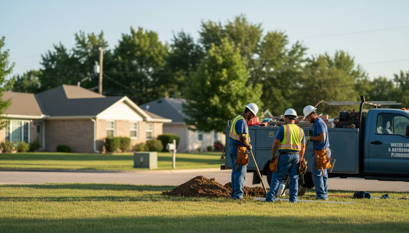 Residential water line and bathroom plumbing service in Kosse, TX